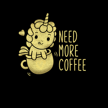 Motiv Gold Einhorn Kaffee