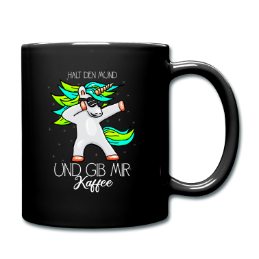 Einhörner Tasse - Gib mir Kaffee Einhorn Spruch