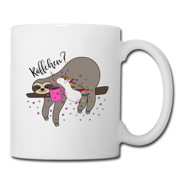 Einhörner Tasse - Kaffee Einhorn Faultier Käffchen Kaffeetasse Büro