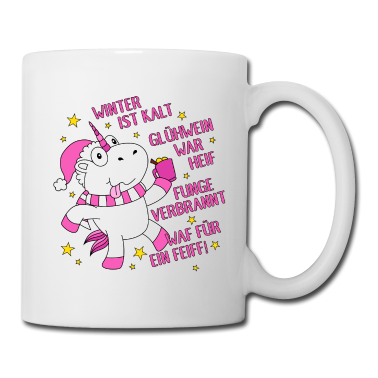 Einhörner Tasse - Glühweinhorn Glühwein Einhorn Zunge Heiß Scheiß