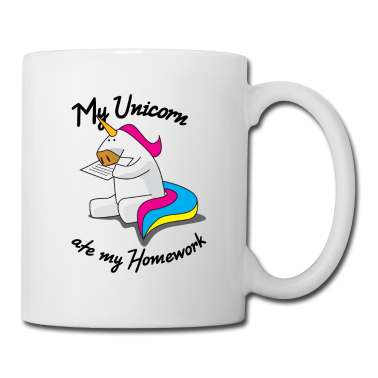 Einhörner Tasse - My Unicorn ate my Homework Einhorn Hausaufgaben