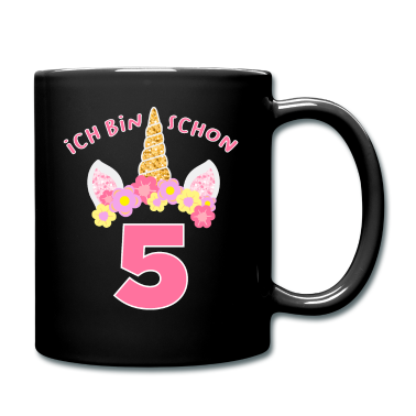 Einhörner Tasse - Kinder Einhorn ich bin schon 5 Jahre 5. Geburtstag