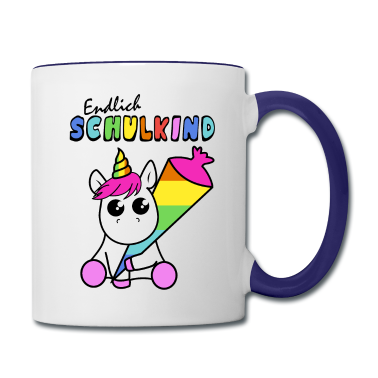 Einhörner Tasse - Einhorn wird eingeschult (Endlich Schulkind)