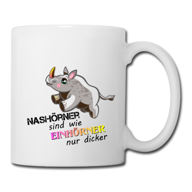 Einhörner Tasse - Nashörner sind wie Einhörner nur dicker (farbig)