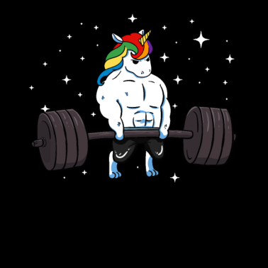 Motiv Einhorn Kreuzheben