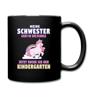 Einhörner Tasse - Einschulung Schwester Rockt Kindergarten Schule