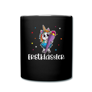 Einhörner Tasse - Einhorn mit Schultüte, Einschulung, Schulanfang