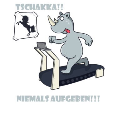 Motiv Nashorn Einhorn Motivation Laufband Ziele