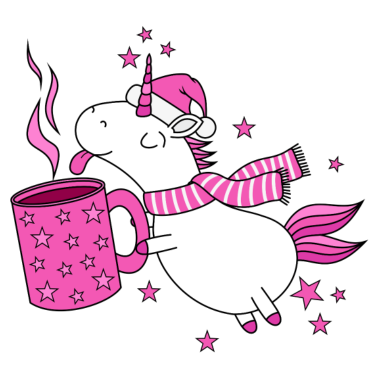 Motiv Glühweinhorn Einhorn Glühwein Weihnachten Lustig