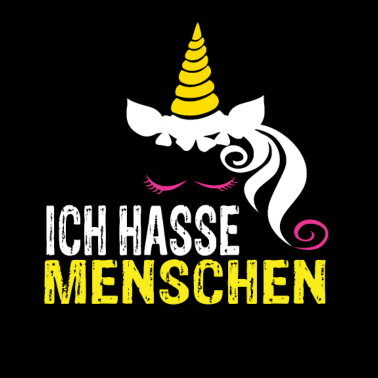 Motiv Ich hasse Menschen Einhorn