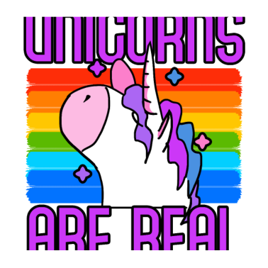 Motiv Einhorn Einhörner sind echt