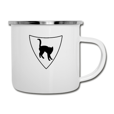 Einhörner Emaille Tasse - Katze