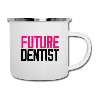 Einhörner Emaille Tasse - Toothicorn Einhorn Zahnärztin Zahnarzthelferin ZFA