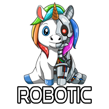 Motiv Lustiges Einhorn Roboter Robotic Kuscheln Cyborg