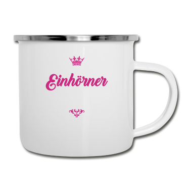 Einhörner Emaille Tasse - Königin der Einhörner