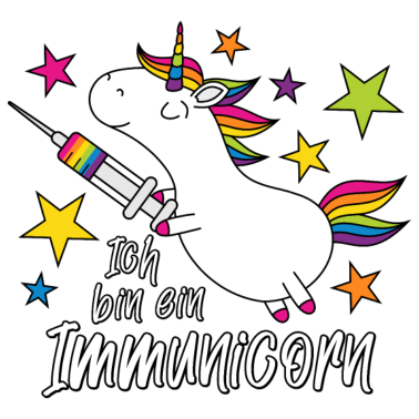 Motiv Geimpft Einhorn Ich bin ein Immunicorn