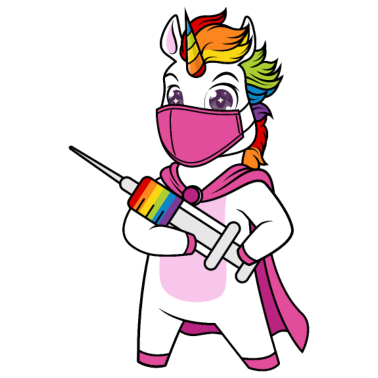 Motiv Geimpft Einhorn Immunicorn