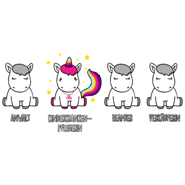 Motiv Kinderkrankenpflegerin - das Einhorn der Berufswel