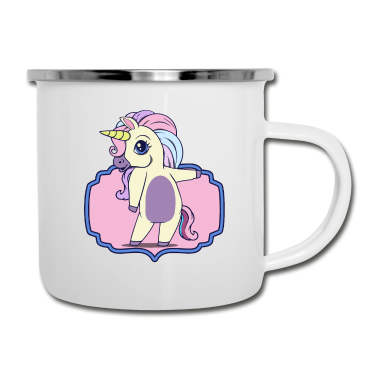 Einhörner Emaille Tasse - Einhorn Einhorn
