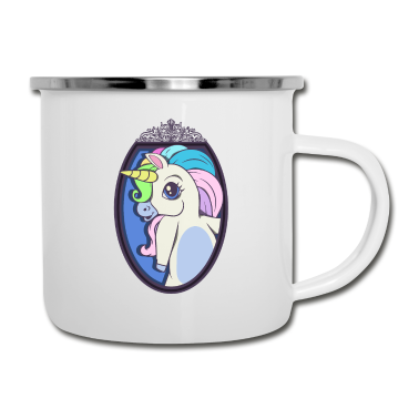 Einhörner Emaille Tasse - Einhorn Einhorn