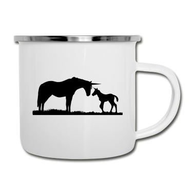 Einhörner Emaille Tasse - Einhorn - Einhörner