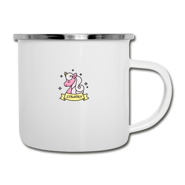 Einhörner Emaille Tasse - Einhorn Unicorn Einhörner