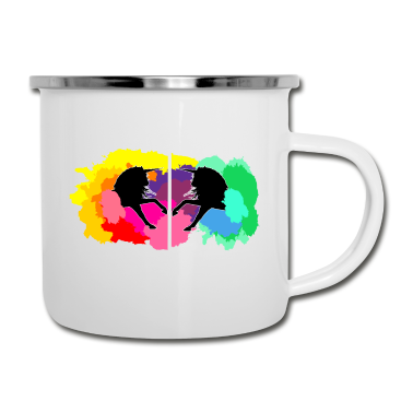 Einhörner Emaille Tasse - einhorn Einhörner Pferde