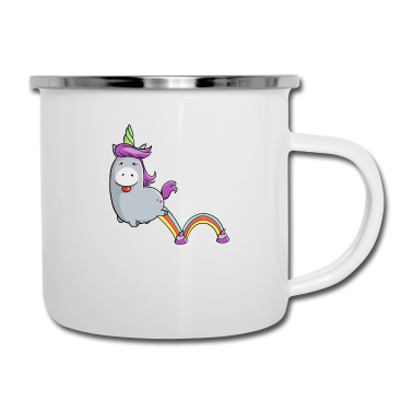 Einhörner Emaille Tasse - Einhorn Einhorn