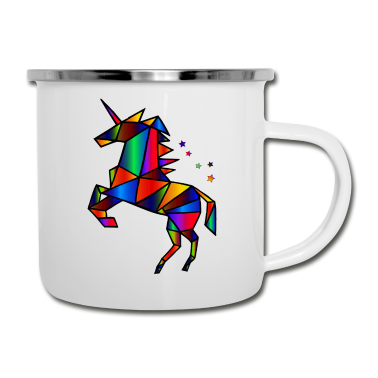 Einhörner Emaille Tasse - Einhorn