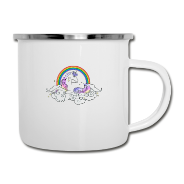 Einhörner Emaille Tasse - Einhorn