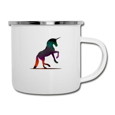 Einhörner Emaille Tasse - Einhorn