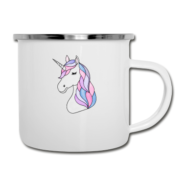 Einhörner Emaille Tasse - Einhorn