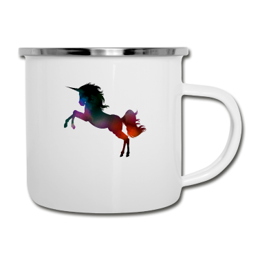 Einhörner Emaille Tasse - Einhorn