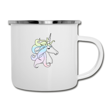 Einhörner Emaille Tasse - Einhorn