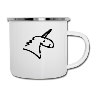 Einhörner Emaille Tasse - Einhorn