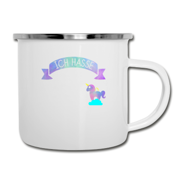 Einhörner Emaille Tasse - Einhorn Geschenk Einhorn liebe Einhörner