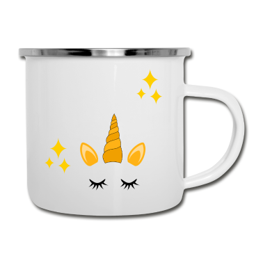 Einhörner Emaille Tasse - schönes Einhorn, Einhorn, Einhörner