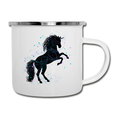 Einhörner Emaille Tasse - Einhorn