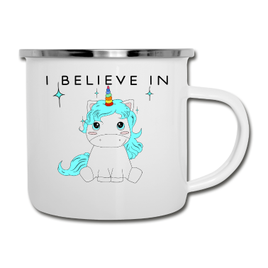 Einhörner Emaille Tasse - Einhorn
