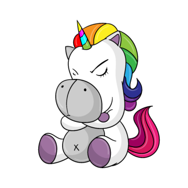 Motiv Einhorn - wütendes Einhorn