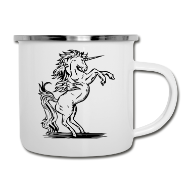 Einhörner Emaille Tasse - Einhorn - Einhorn