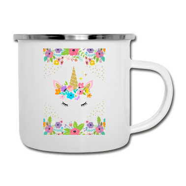 Einhörner Emaille Tasse - schönes Einhorn, Einhorn, Einhörner