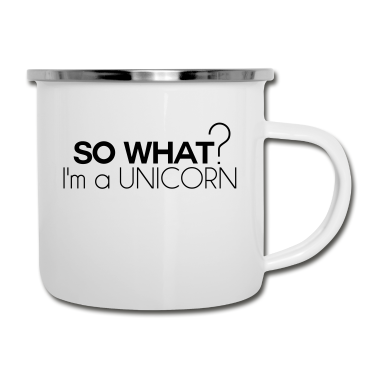 Einhörner Emaille Tasse - so was Einhorn