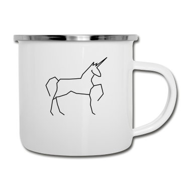Einhörner Emaille Tasse - einhorn