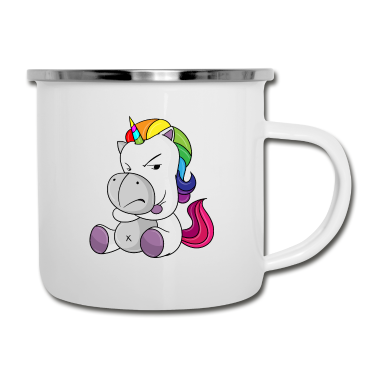 Einhörner Emaille Tasse - Einhorn - saures Einhorn