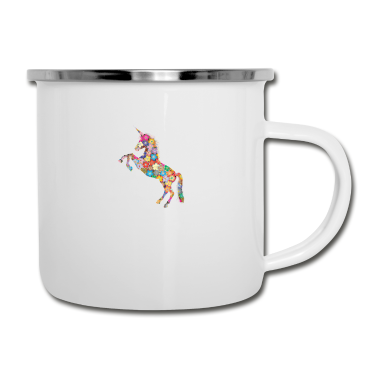 Einhörner Emaille Tasse - Einhorn