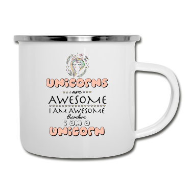 Einhörner Emaille Tasse - Einhorn