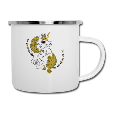 Einhörner Emaille Tasse - Einhorn | Ich liebe Einhörner