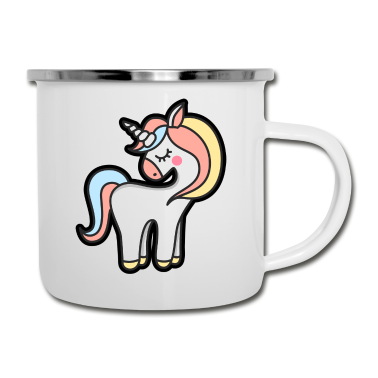 Einhörner Emaille Tasse - Einhorn