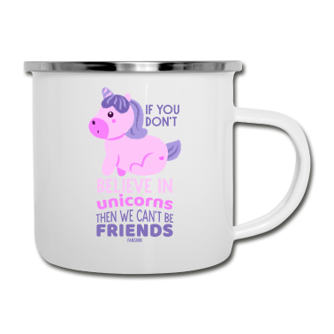 Einhörner Emaille Tasse - Einhorn